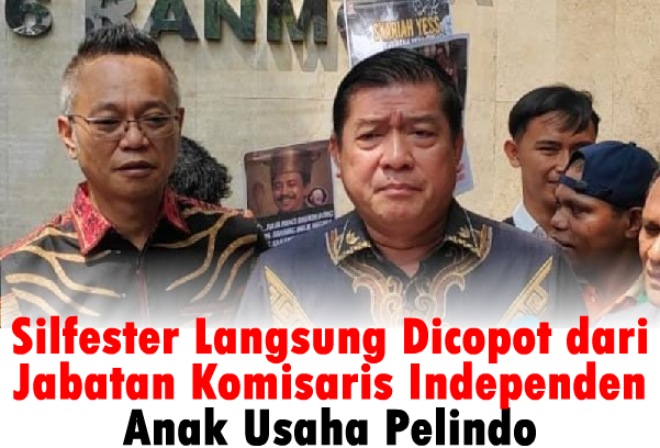 tijabar's tweet photo. Silfester Matutina yang baru saja menyandang jabatan sebagai Komisaris Independen PT Pelindo Jasa Maritim pada 18 September 2026 akhirnya berakhir pada tanggal 23 September 2026.

Ia resmi diberhentikan setelah pemegang saham melakukan evaluasi akibat ramainya pemberitaan.

Silfester Matutina ditunjuk sebagai Komisaris Independen PT Pelindo Jasa Maritim melalui Keputusan Pemegang Saham di Luar RUPS (RUPS Sirkuler) tanggal 25 Juni 2026, menggantikan Eris Herryanto. Penunjukan ini dikonfirmasi SVP Sekretaris Perusahaan Tubagus Patrick.

Namun, nama Silfester menjadi kontroversi karena statusnya sebagai terpidana. Ia divonis 1,5 tahun penjara oleh Mahkamah Agung (Putusan Nomor 287 K/Pid/2019) atas kasus fitnah terhadap Jusuf Kalla. Putusan sudah berkekuatan hukum tetap, tetapi Silfester belum menjalani hukuman dan masih berstatus buron Kejaksaan Agung. Permohonan PK-nya di PN Jakarta Selatan juga dinyatakan gugur.

Setelah dokumentasi pengangkatannya beredar pada 23 September 2026, pemegang saham segera memberhentikannya pada hari yang sama setelah evaluasi. Perusahaan menghargai pengawasan publik sebagai masukan untuk memperkuat tata kelola perusahaan yang baik. (Adityo Nugroho https://t.co/ATp8UaWgH0)