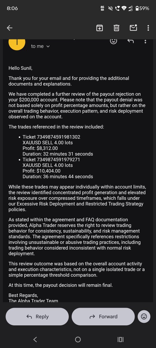 Samgg123g's tweet photo. @alphatraderfirm has denied my Payout of 12k Dollars and blocked me from everywhere there site discord and X, dashboard not responding since 4 months help @Propfirms_Audit @propfirmeye @ppropfundsquad @ppropfundsquad @PropFirmMatch there address is below from previous payout https://t.co/m53rBGd2PN