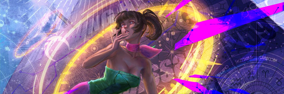 Marlyn__713's tweet photo. Promotional banner for Renaissance V59

The concept of this composition is from time and constellation. I really like cityscapes merging with the sky as a composition idea, so I used these elements in this banner.

#V59 #illustration #gamedevelopment https://t.co/8NmLN2xAl7
