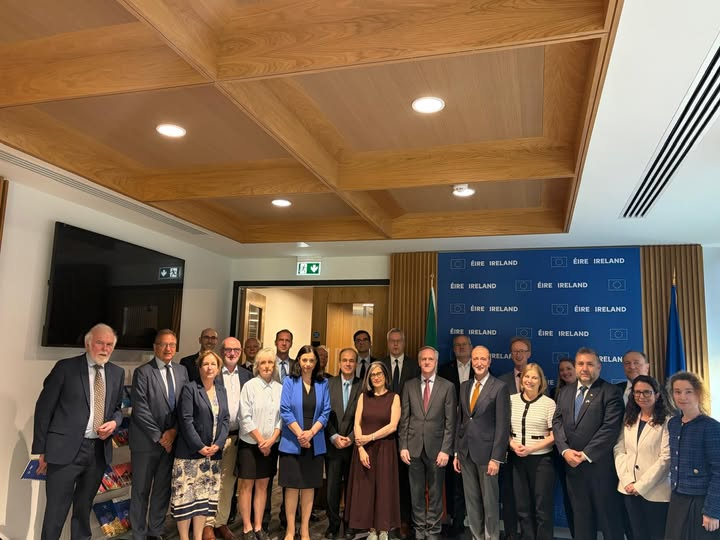 MaltainIreland's tweet photo. In May, Ambassador Formosa attended the EU Heads of Mission meeting, hosted by the Embassy of Portugal, at Europe House.
During this meeting, the Ambassadors had an interesting discussion with guest speaker Mr Patrick Hines from the Glencree Centre for Peace and Reconciliation. https://t.co/Qwxajkbubj