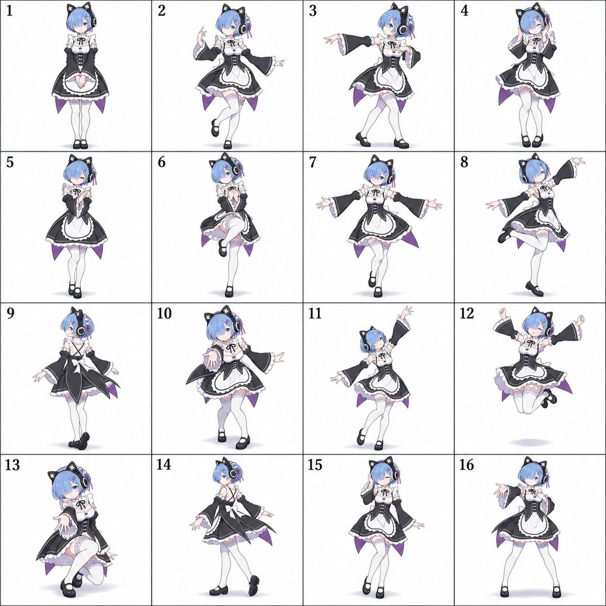 Anime Dance Pose Sheet