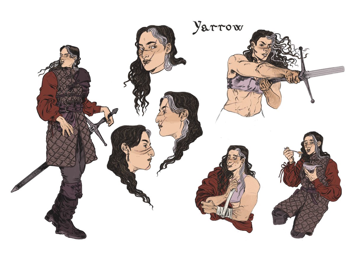 well_dipper's tweet photo. Time to stop waiting for permission and to just do it! Concept art for Yarrow from the pitch packet that went nowhere https://t.co/548WtztA69
