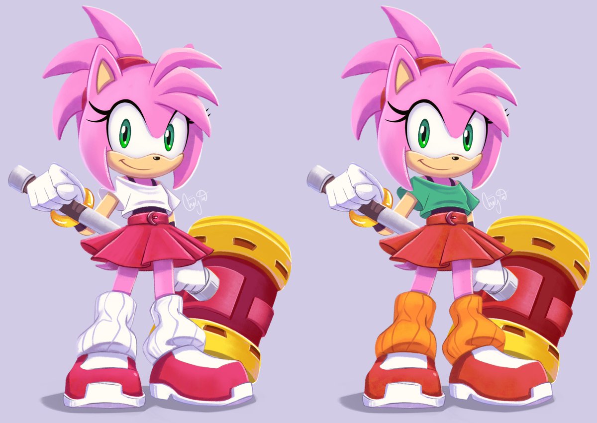 sheyrosewind's tweet photo. A redesign of Amy that I did a few years ago.
Which one is your favorite? 🩷💚

#AmyRose #SonicTheHedgehog #sonicart https://t.co/JhwMWJEw4L