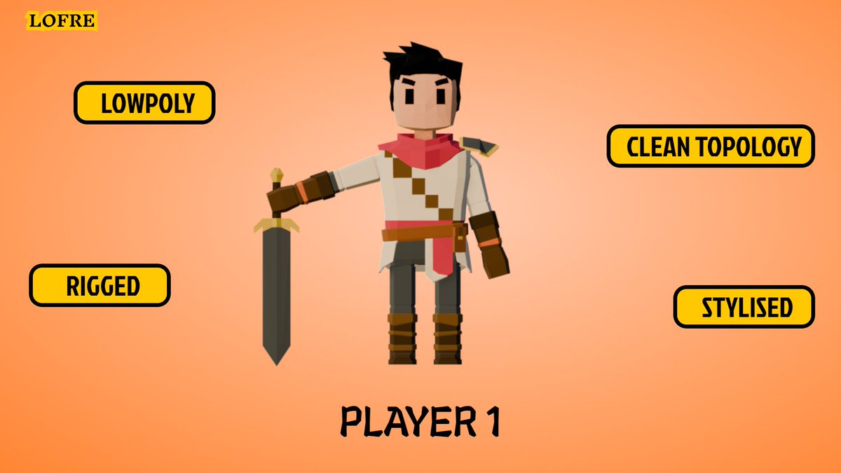 Standout7Dev's tweet photo. NEW FREE 3D GAME ASSET!
LOFRE: Player 1 
#GameDev #3DAssets #LowPoly #Unity3D  #Blender3D 
#IndieGameDev#GameAssetshttps://standout7.itch.io/lofre-player-1/devlog/1675562/lofre-player-1-free-low-poly-medieval-fantasy-rpg-character-unity-unreal-3d-asset #indiegames via @itchio https://t.co/EADOmSHpVk