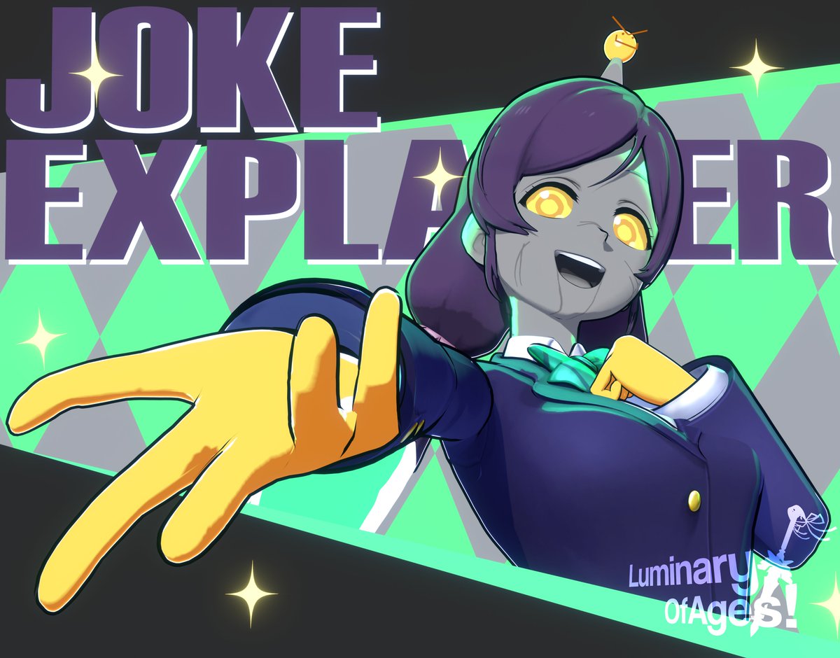 LuminaryOfAges's tweet photo. The Joke Explainer!
(I reused the pose and stuff from the Nozomi Render xd)
#Silvagunner https://t.co/ilcxvcqqac