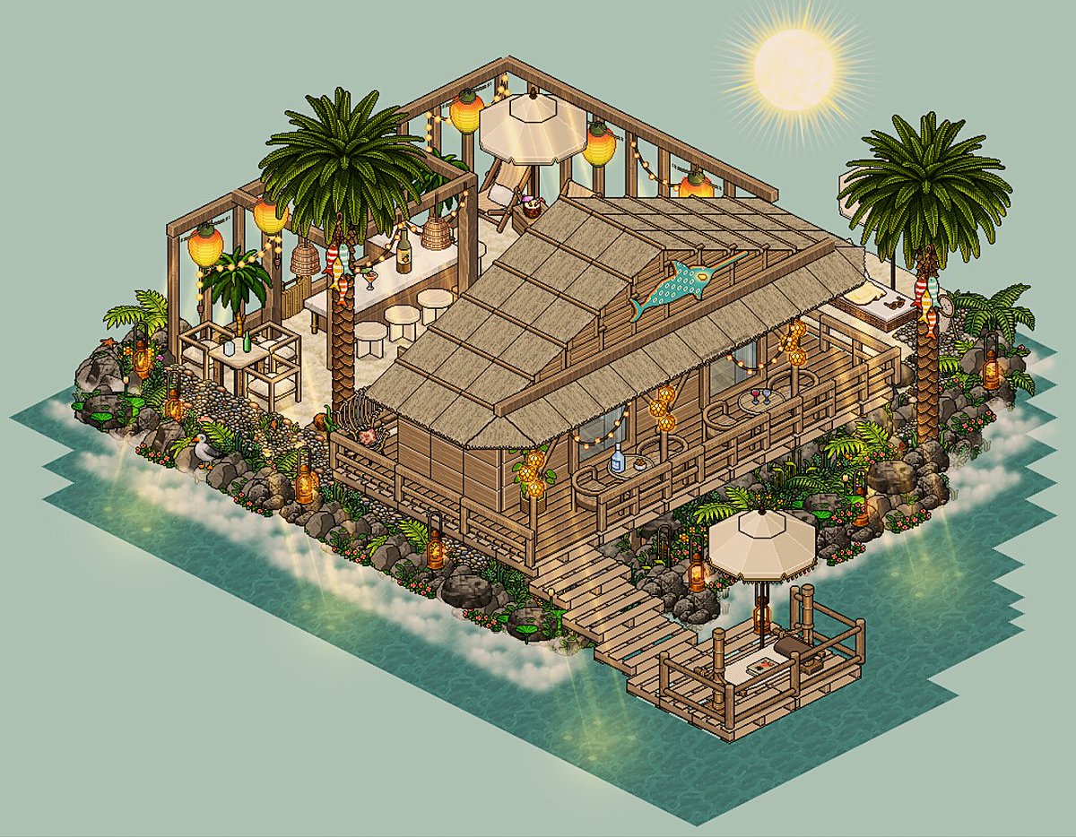 liesham_'s tweet photo. Beach club ☀️⛱️😎
Made in: @habboxfrance https://t.co/Pz9PcKqLU1