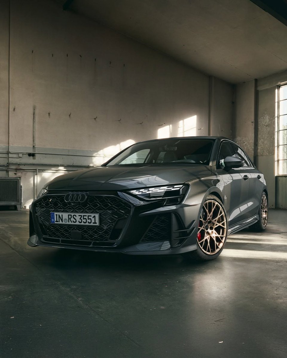 diverclaudia's tweet photo. Hard to believe anyone would choose the Sportback instead. 🙄 Here is the new Audi RS 3 Sedan competition limited. Designed only for those who are unapologetically bold.  🖤

Audi RS 3 Sedan competition limited: Combined fuel consumption in l/100 km: 9... https://t.co/L3RqYgwg1R