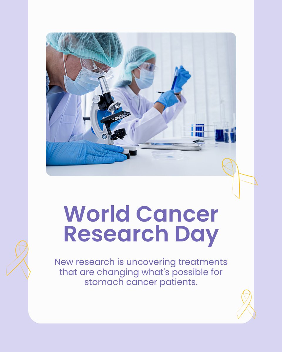 StoCANcer's tweet photo. Every treatment today started as a research question someone chased.

Stomach cancer research has been underfunded — new trials in targeted therapies are changing that.

This World Cancer Research Day, we honor the researchers changing outcomes.

More: https://t.co/7VRMn8FCKK https://t.co/2LTAeqqTRo