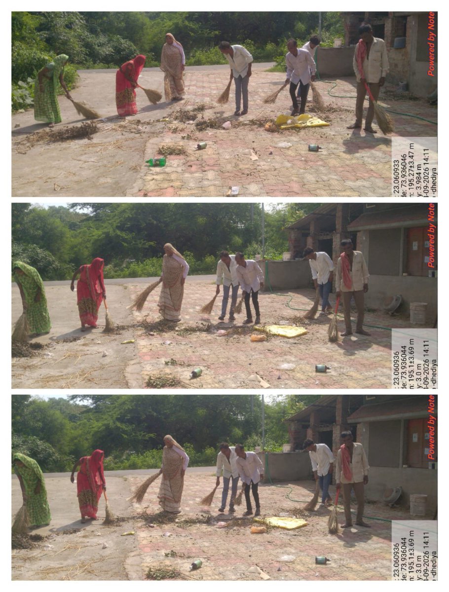 sbmdahod's tweet photo. સંજેલી તાલુકાના ઢેડીયા ગ્રામ પંચાયતમાં SHS-26 અભિયાન અંતર્ગત જાહેર સ્થળોએ સાફ સફાઈ કરવામાં આવી.
@CrdGujarat
@SBMR_Gujarat
@InfoGujarat
@infodahodgog
@CollectorDahod
@DahodDdo
@pallavi_baraiya
#SHSDHD
#SSADHD
#swachhbharatabhiyan https://t.co/9c0pk6IlPo
