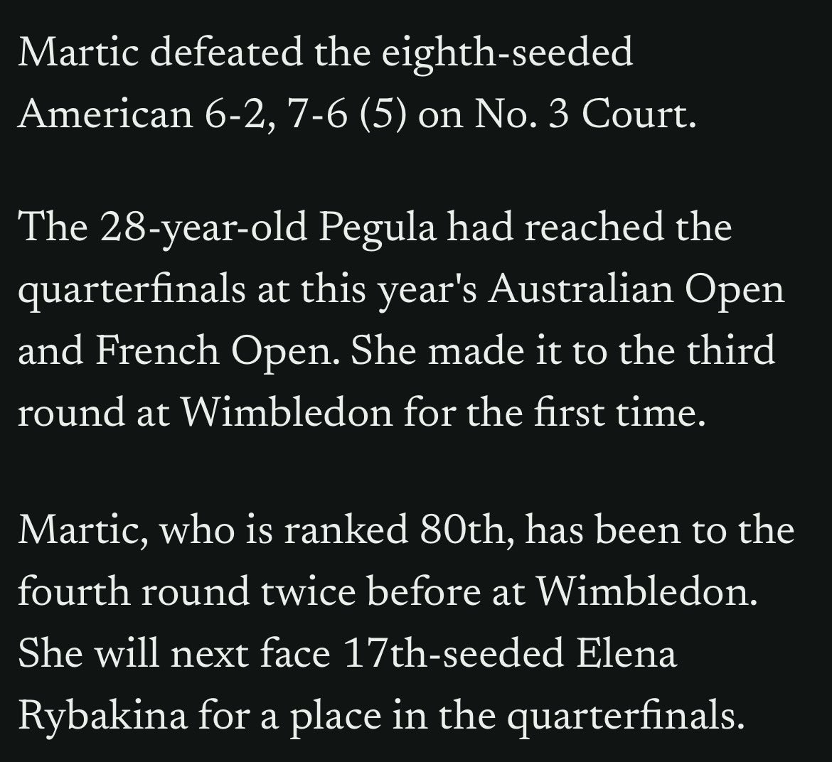 cristiancofino_'s tweet photo. I am frustrated, honestly. Not because Alex Eala lost, but because we all saw that she had the chance to win. She had the momentum, she had the lead, and the match was within her reach. Those are the moments that hurt the most as a fan because we know what she is capable of.

But at the same time, this is tennis. A single match does not define a player, and one loss does not erase everything Alex has achieved. Even the best players in the world have experienced unexpected defeats. Coco Gauff, a Top 10 player, lost to Sofia Kenin, who was ranked No. 128, at Wimbledon 2023. Jessica Pegula, also a Top 10 player, lost to Petra Martić, who was ranked around No. 80, at Wimbledon 2022. Barbora Krejčíková, a Grand Slam champion and Top 10 player, also experienced a loss against Hailey Baptiste, who was ranked outside the Top 100, at Wuhan Open 2024.

Those losses did not define their careers. Instead, they became lessons that helped them improve, adjust, and come back stronger. The same applies to Alex. This is not a moment to mock her, but a moment to understand that even great athletes go through difficult chapters.

The frustration is real because we believe in Alex. We know her ability, we have seen her defeat some of the best players in the world, and we know she belongs on this stage. The next step is learning how to handle these pressure moments, especially when victory is already within reach.

As fans, we will celebrate her wins, but we will also stand with her during the losses. The journey of a fighter is not measured only by the trophies, but by how she responds after the hardest moments. Keep learning, keep fighting, Alex. We are still here.