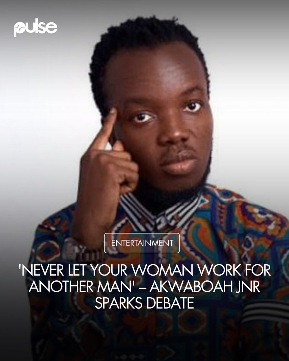 PulseGhana's tweet photo. Ghanaian musician Akwaboah Jnr has stirred debate on social media after sharing a cryptic message about relationships and women’s employment.

Read more here: https://t.co/FaRNCZfy8Z https://t.co/wW1vqRNaTk
