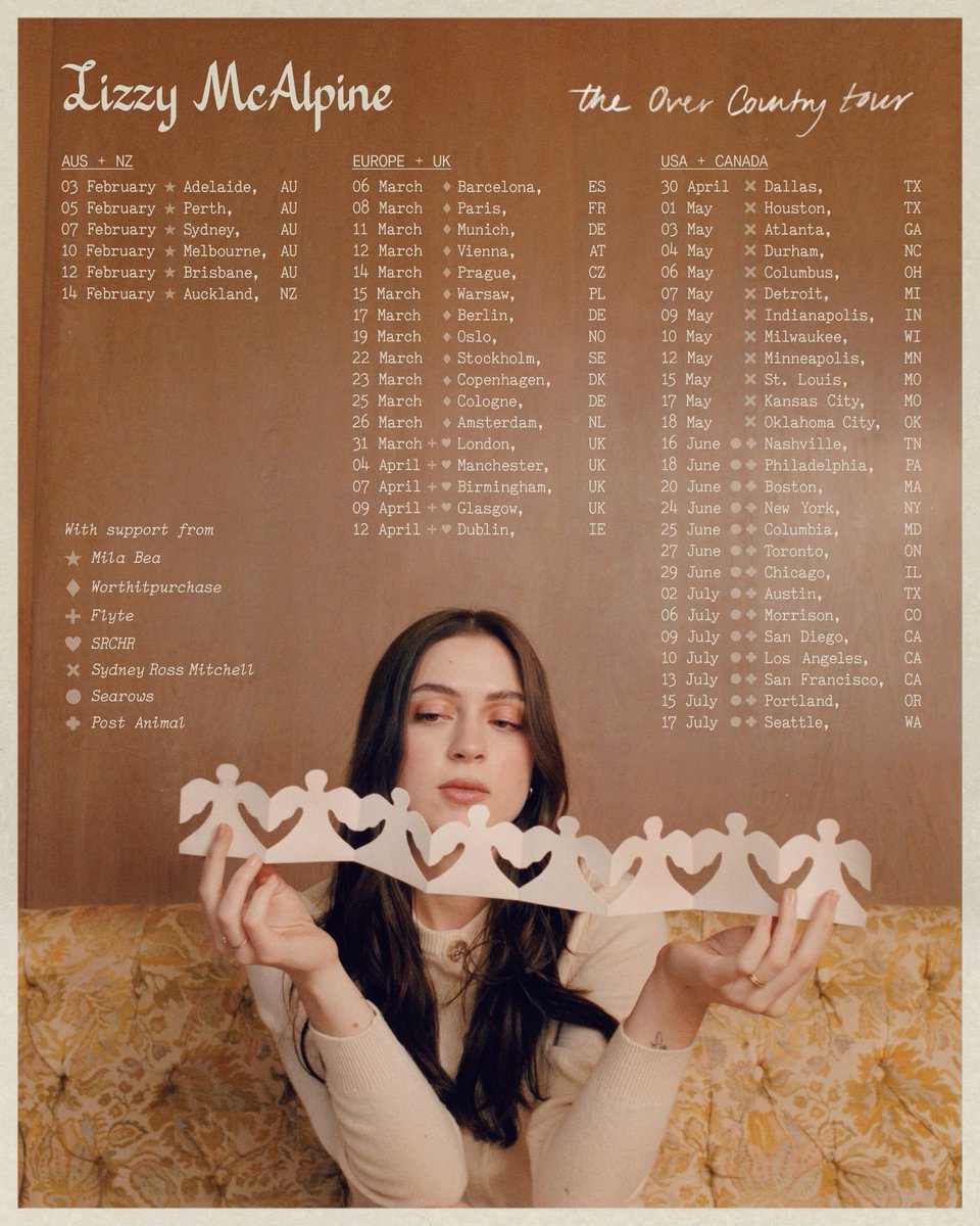concertleaks's tweet photo. Post Animal will be opening for Lizzy McAlpine next year on The Over Country Tour!

📸: Courtney Sofiah Yates https://t.co/K9jVtlD1eZ