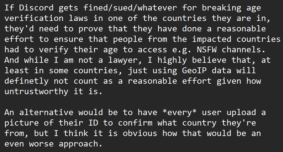 cruggdev's tweet photo. @balnkets And they know the user's country how?

If you mean through IP addresses, that is nowhere near a trustworthy way of identifying a user's country... https://t.co/PqOF59vxFl