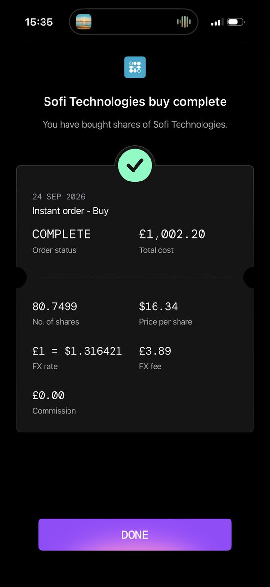 EarlyAlphaX_'s tweet photo. @DiligentPlane @anthonynoto Added again to my $SOFI position. Keep the dip going✌🏼 https://t.co/rB83KItT43