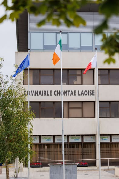 MaltainIreland's tweet photo. To mark the twinning of Laois with Malta for the Irish EU Presidency, in July the Ambassador visited Laois County Council for a flag-raising ceremony. The event was attended by Sean Fleming TD and Council members, while the Ambassador also met members of Laois' Maltese community. https://t.co/CHGCCtJBTp
