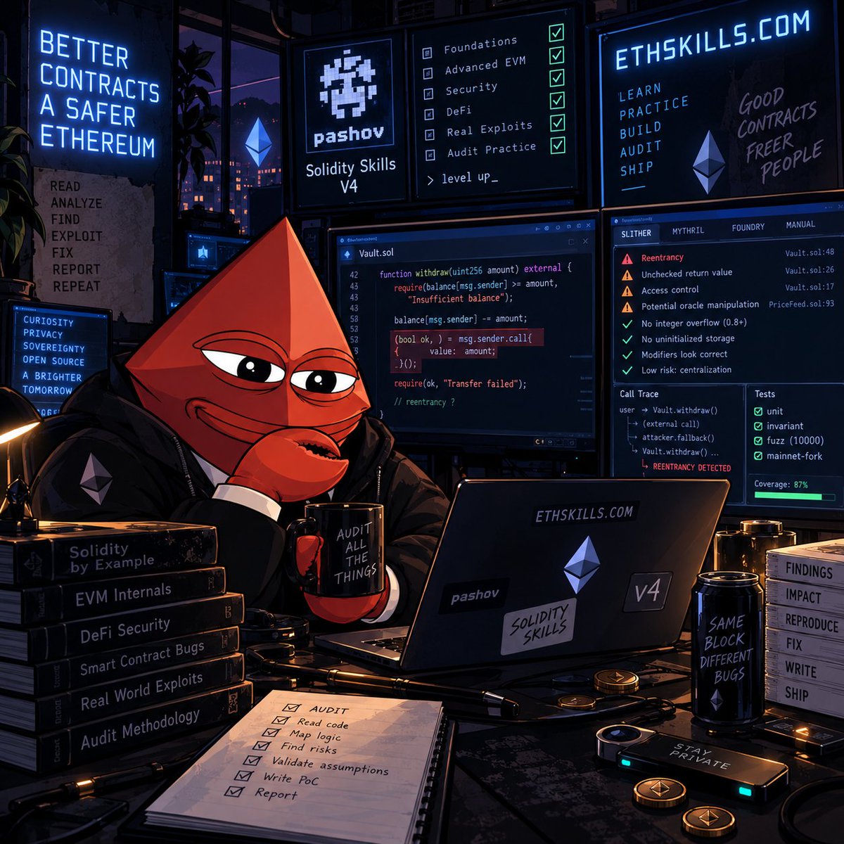 austingriffith's tweet photo. https://t.co/KiTEHw5ldc is now running on @pashov solidity auditor v4

pay 1 usdc and get a state-of-the-art first-pass ai audit

put this in your deployment pipeline and thank me later

you can even https://t.co/duNJH3hRpl and get it free https://t.co/aHA26Ygga4