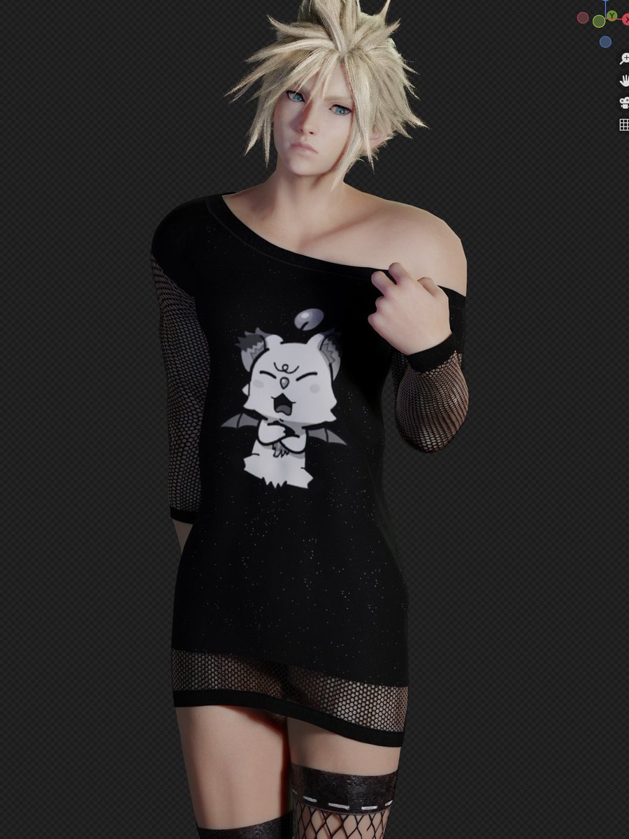 Trivia3D's tweet photo. Something I made for Cloud a while ago 🖤💖 https://t.co/t8VaGzWlTo