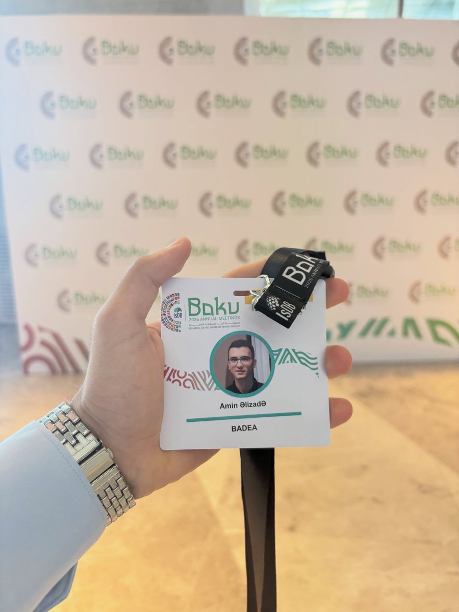 rileylopez30f2e's tweet photo. Baku has become the center of another global economic platform! We have successfully completed the first day of the Islamic Development Bank Group 2026 Annual Meetings, held under the theme “Regional Integration for Sustainable Prosperity. ” I am https://t.co/GzAyK8Z44X