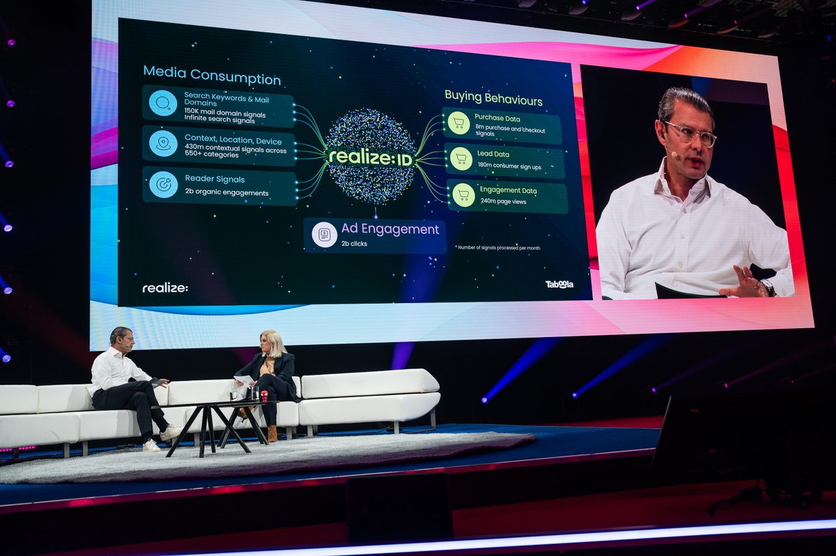 RealizeAds's tweet photo. On stage at #DMEXCO26 discussing Realize ID.

Krishan Bhatia, Taboola’s Chief Business Officer, joined the panel at @dmexco to break down how Realize ID captures full-context consumer intent across the open web. https://t.co/rylJB2fa39