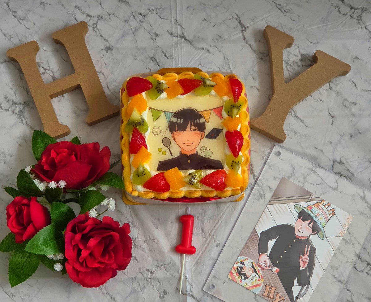 ham3jok's tweet photo. #山田ハジメ誕生祭2026

㊗️ハジメお誕生日おめでとう🎂🖤🩷
サプライズでお祝いしたらハジメくん喜んでくれた🎂🍽️
ケーキ食べてるところをパシャリ📸
産まれてきてくれてありがとう🥰
ぎな様素敵な子をありがとうございます💕
大大大大大好きだよ～😍🩷🩷🩷

#山田ハジメ
#ぎなさんに描いたよ https://t.co/83Q3VQBHid