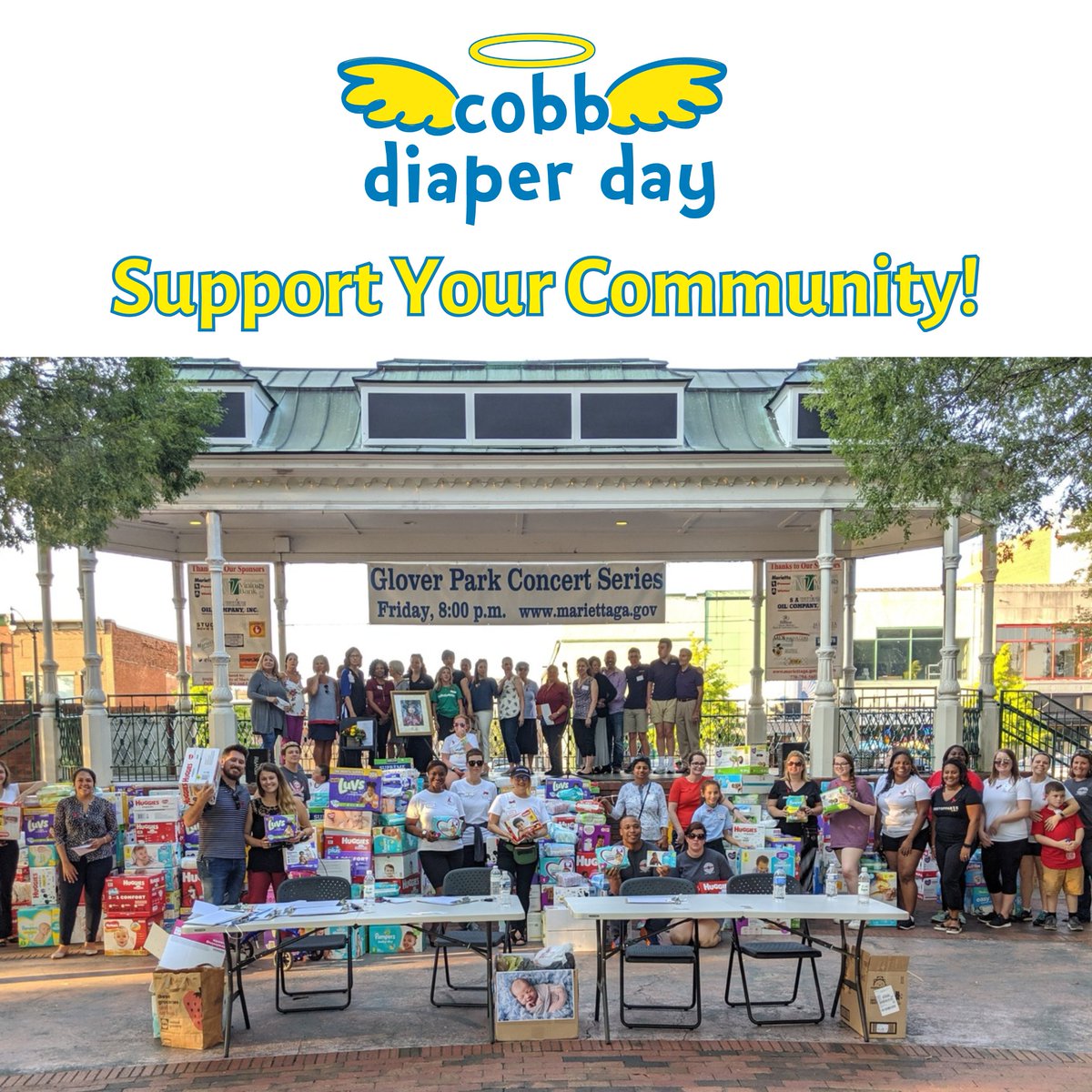 CobbDiaperDay's tweet photo. #TBT When communities come together, great things happen! Help us reach our goal this year and provide the essentials for children across Cobb County. To get involved, visit our website:  https://t.co/BciPJlMKVd 

#CobbDiaperDay #DiaperDrive #CobbDiaperDay2026 https://t.co/rF9XvsPESU
