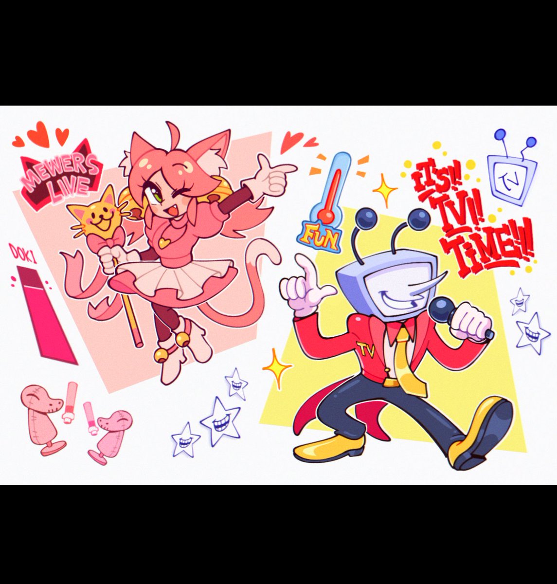 Johnnyhhh246's tweet photo. My two favorite characters
#deltarune #deltarunefanart #pink  #tenna #mranttenna https://t.co/Uc6stUKhv1