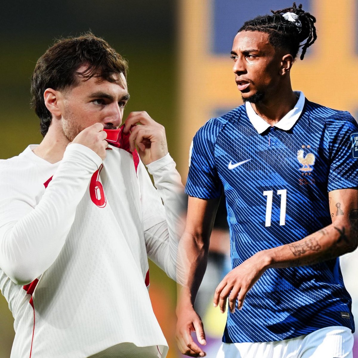 kartalhatti's tweet photo. Yarın oynanacak Türkiye - Fransa maçı öncesinde iki takımın en skorer oyuncuları:

🇹🇷 Orkun Kökçü: 4 gol, 4 asist, 8 gol katkısı

🇫🇷 Michael Olise: 8 gol, 3 asist, 11 gol katkısı https://t.co/iGZ7HOluZE