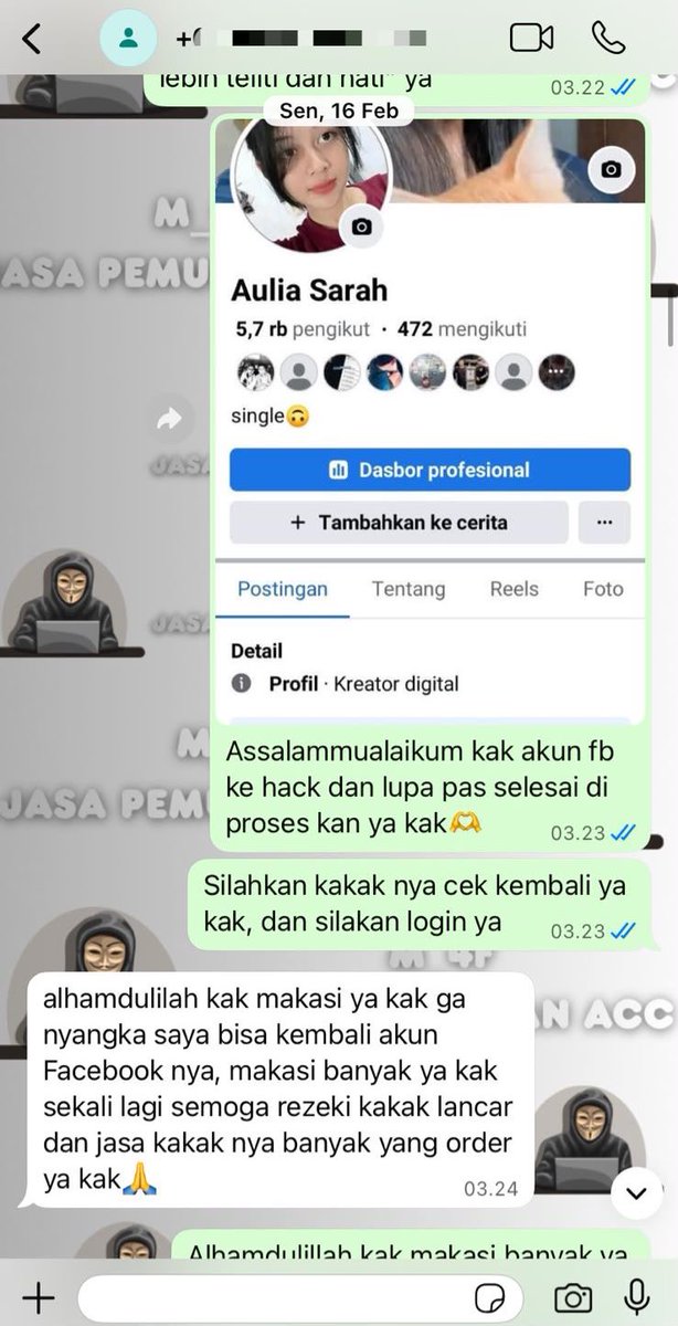 menarikz's tweet photo. Jasa Pemulihan &amp; Perbaikan Akun.

• Pulihkan/Balikin Akun
Fb, Wa, Ig, Tt, Line, X, Email &amp; Lainnya

• Hapus/Nonaktifkan Akun 
Facebook, Instagram, TikTok, WhatsApp, Line, Twitter, Gmail,Telegram &amp; Lainnya

- Lacak Lokasi — Sadap Wa — Hack Akun -

- WhatsApp Ada Di Profil - https://t.co/kvdtaHGgSF