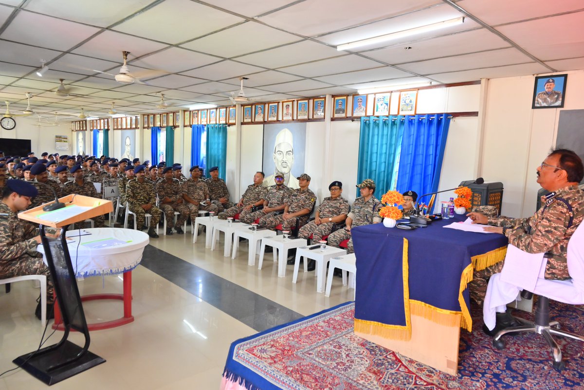 86Bncrpf's tweet photo. On 24/09/2026, Commandant - 86bn CRPF chaired   Sainik Sammelan at Unit HQ, Lamphelpat, Imphal to short out  any grievances and for suggesting  improvements which are of general nature and beneficial to the troops of  a unit. https://t.co/qSmvG00Zif
