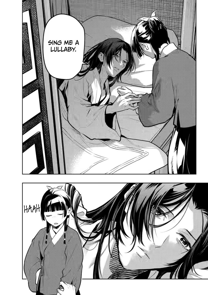 keiuzuki's tweet photo. JINSHI HOLDING ONTO MAOMAO AND ASKING HER TO SING HIM A LULLABY 😭

THE WAY HE LOOKS AT HER OMG https://t.co/7gVoafTloM