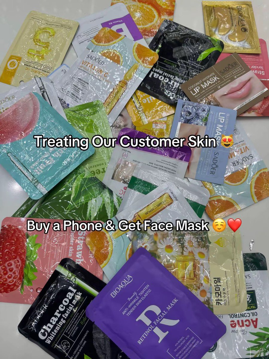 jaybeetechng's tweet photo. 😻✨ WE’RE TREATING OUR CUSTOMERS’ SKIN TOO!

📱 Buy a Phone from JAYBEE TECHNOLOGY &amp; Get a FREE Face Mask ☺️❤️

New phone, fresh skin, happy customer! 😍
SHOP HAPPINESS! ❤️📱 https://t.co/vSKqwn6hZs