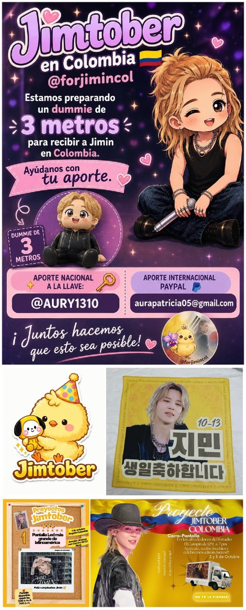 StreamForJM's tweet photo. Colombia 🇨🇴🎉🎉 ¿Cómo estamos?

Ya falta poco para que Jimin pise tierras colombianas y se dee inicio a las celebraciones por Jimtober, la emoción crece cada día, y estos proyectos tan bellos harán parte de estas fiestas 🎉🎉🎉

💛🇨🇴💛🇨🇴💛🇨🇴💛🇨🇴💛🇨🇴💛🇨🇴💛

JIMTOBER IS COMING
#Jimin #지민 #ParkJimin
