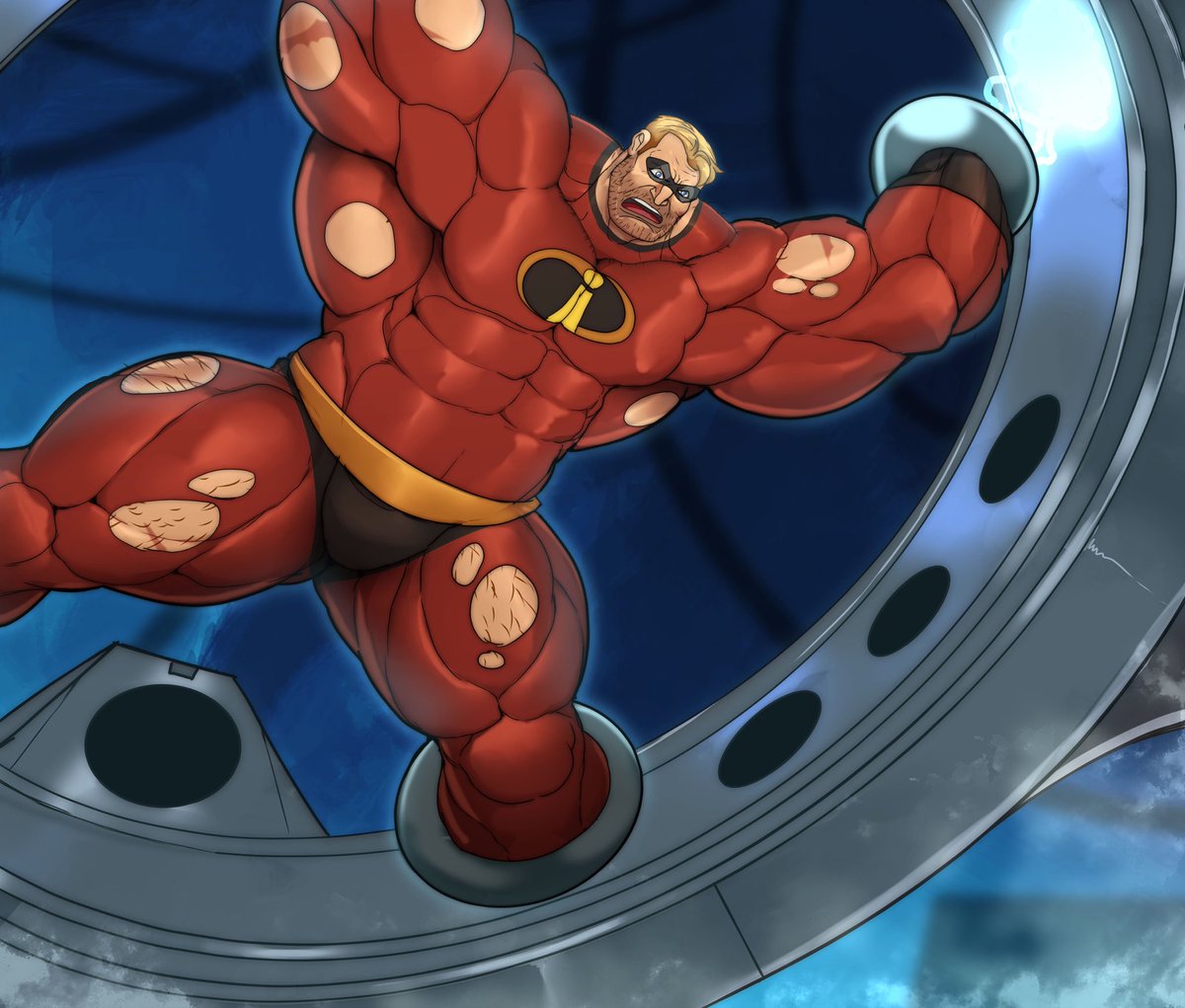 rosilvaart2024's tweet photo. WIP of an extra set I'm working on featuring Mr. Incredible and Syndrome. It will have around 50 images (with and without dialogue) https://t.co/OFS1eiQ048