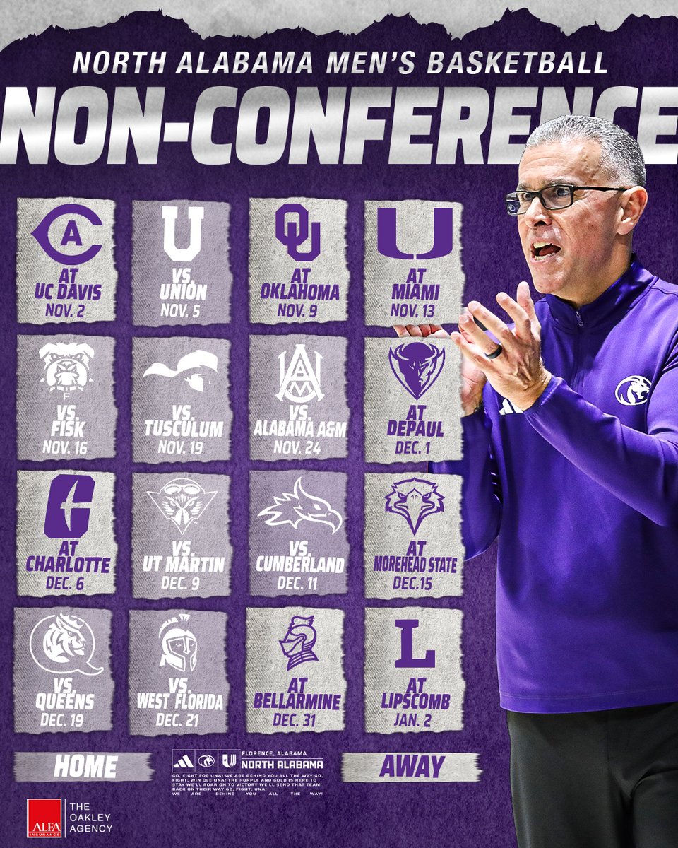 UNA_Basketball's tweet photo. Mark your calendars 🗓️ https://t.co/yCUHz1WNUW