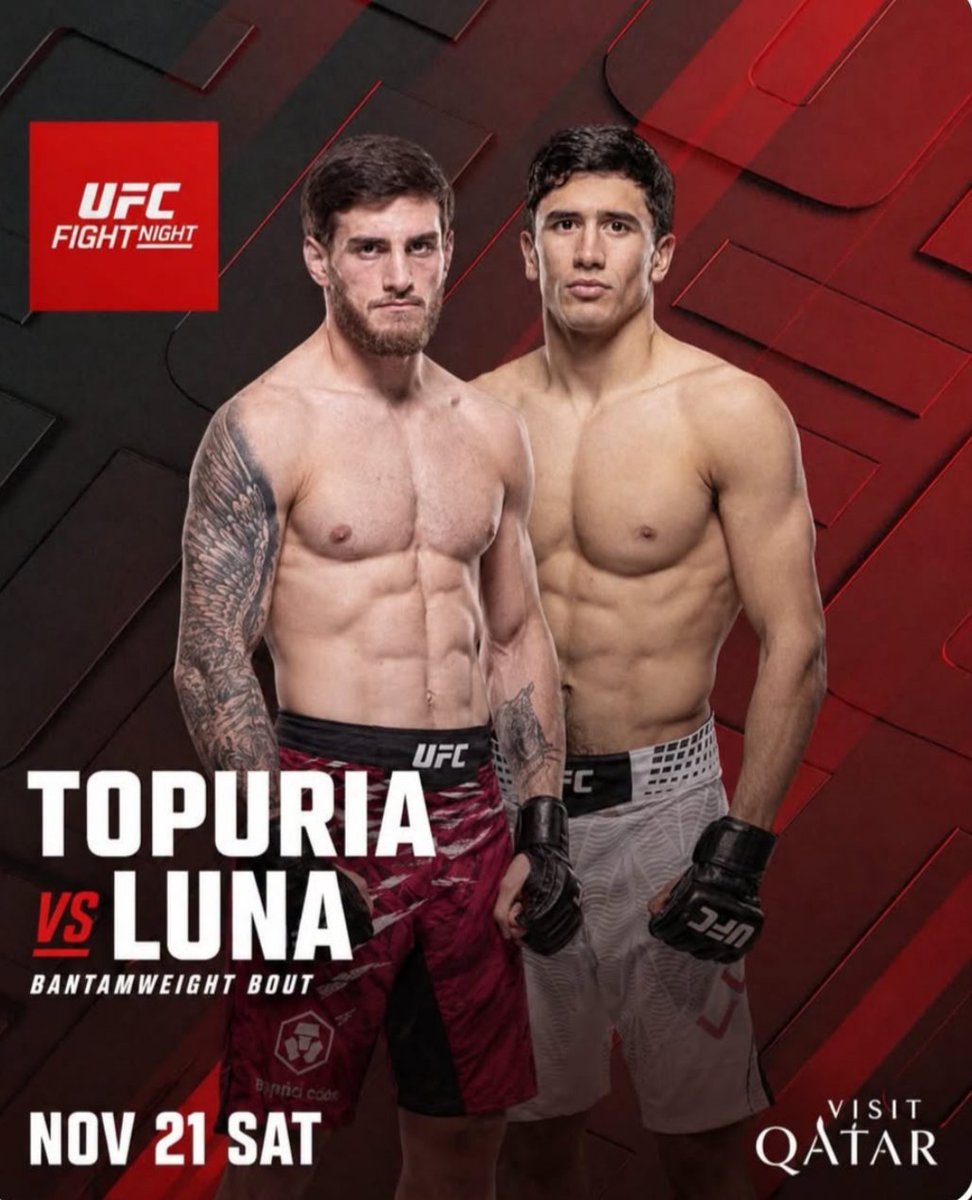FightluckBet's tweet photo. 🚨BREAKING: Aleksandre Topuria vs. Santiago Luna is set for UFC Qatar on November 21! ‼️‼️

📰 Source: @ClubDeLasMMA https://t.co/Ez9W4j3mPH