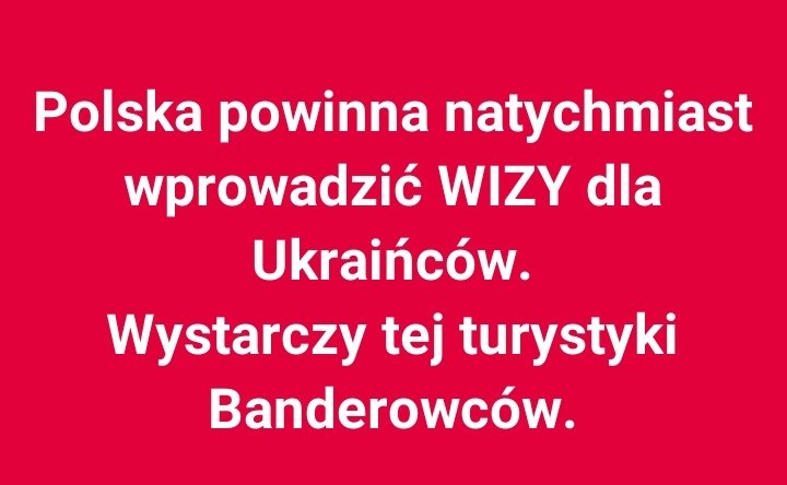 BalliMarzec's tweet photo. Polska powinna natychmiast wprowadzić WIZY dla Ukraińców. https://t.co/oWdXznZRwq