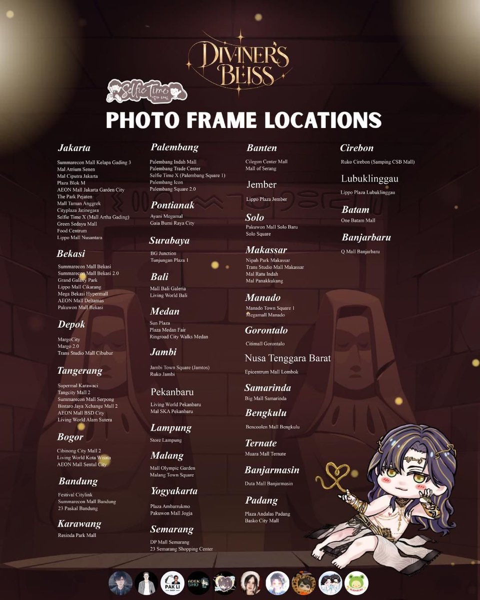 kampungphilos's tweet photo. ✨ DIVINER’S BLISS PHOTO FRAME ✨
Celebrate Zayne’s God of Annihilation 1st Anniversary! ⚜️
📅 25 Sept – 8 Oct 2026
📍 @selfietimeid locations nationwide
🎁 Limited Button Pin at Blok M Plaza & Summarecon MKG 3
Post & tag us @lishenbday
#DivinersBliss #Divinerversary https://t.co/s8zHJTPenS