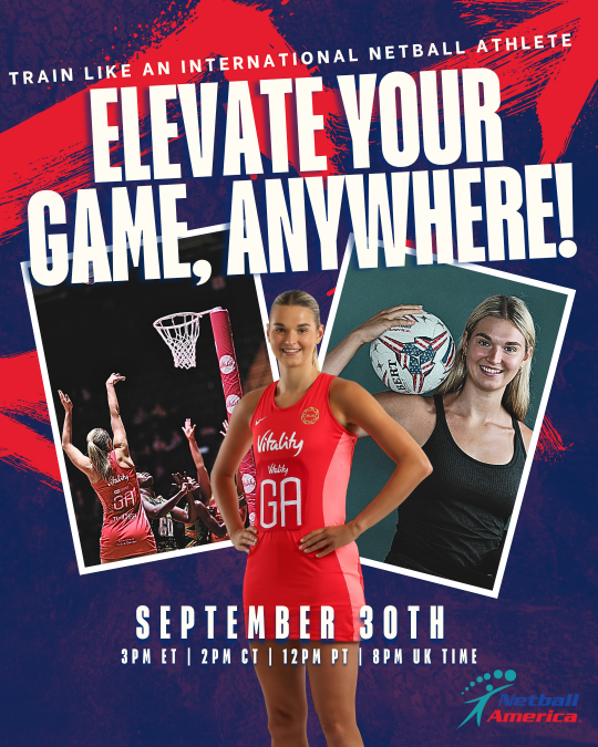 NetballAmerica's tweet photo. 🏐 Learn from the best! 🌟Join #NetballAmerica #MyNetballAcademy - an exclusive Masterclass with #EmmaThacker, fresh from signing with #UKSuperleague powerhouse #LondonMavericks! 🇬🇧
Get insights into world-class training  and #netball attacking strategies from an elite athlete. https://t.co/UWPrvxziV2