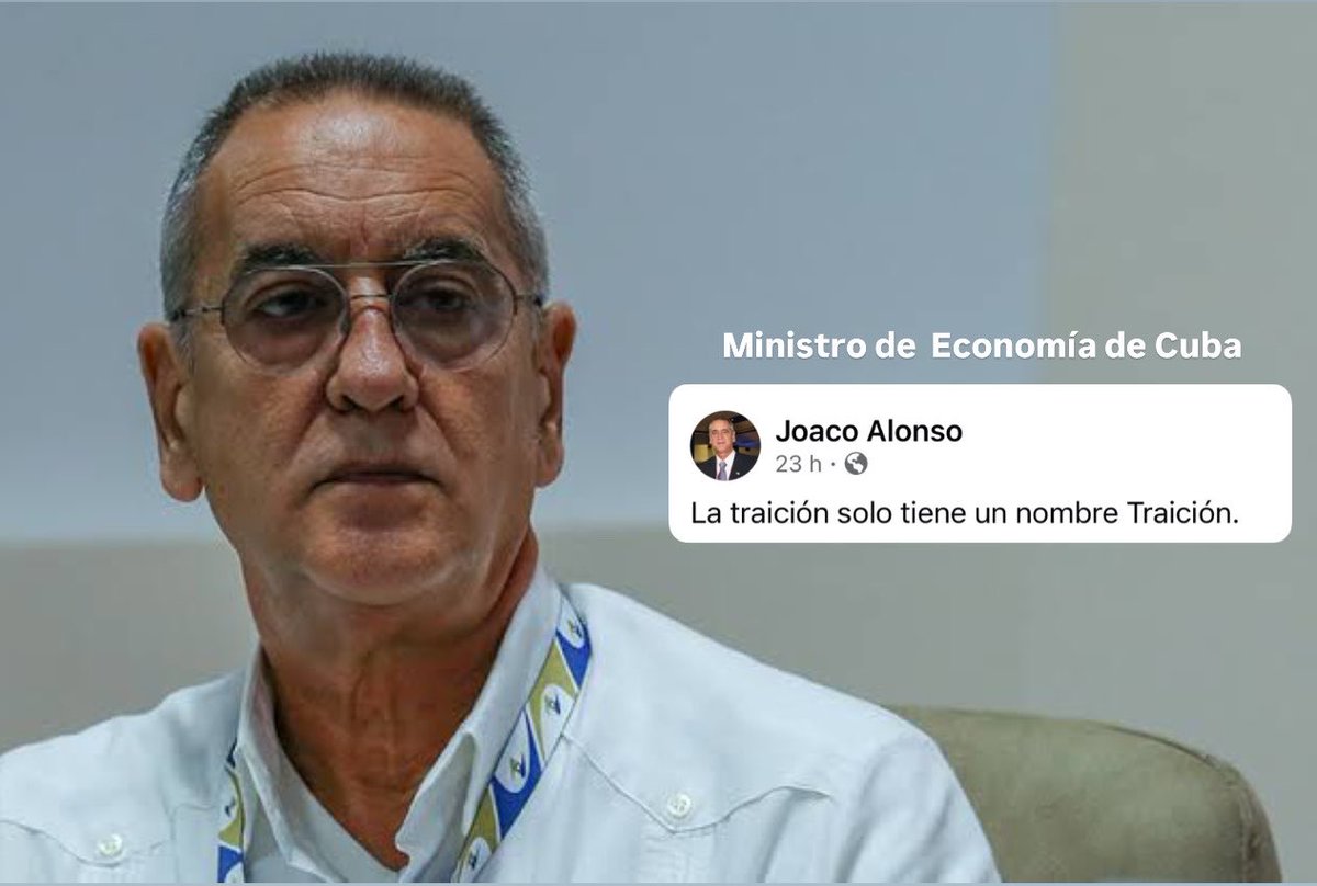 ElNecio_Cuba's tweet photo. 🇨🇺🇻🇪 El ministro de Economía de Cuba, Joaquín Alonso, reaccionó en su perfil de Facebook a una publicación sobre Delcy Rodríguez en la ONU:

🪡👇 Post enlazado https://t.co/KOUqQ4pQZb