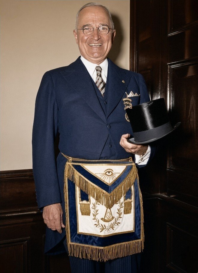 Red_Pill_US's tweet photo. They taught you Truman dropped two bombs to “save American lives.”

They never taught you he was already a high-ranking Freemason who got coronated 33rd Degree Scottish Rite on October 19, 1945, ten weeks after Hiroshima and Nagasaki.

Nagasaki wasn’t just another industrial city. It was the heart of Japanese Christianity. Urakami Cathedral, the largest church in East Asia, sat almost on top of ground zero. Thousands of Japanese Catholics died in one flash. History books skip that part.

Truman had been Grand Master of Missouri while still a senator. The Craft was not a hobby. Then, right after the second mushroom cloud, the Supreme Council handed him the 33rd.

Standard textbooks mention the shipyards and the estimated invasion casualties. They do not mention the lodge or the cathedral.

It raises the question: would they still have pinned that 33rd on him if he hadn’t just vaporized Japan’s largest Christian community?