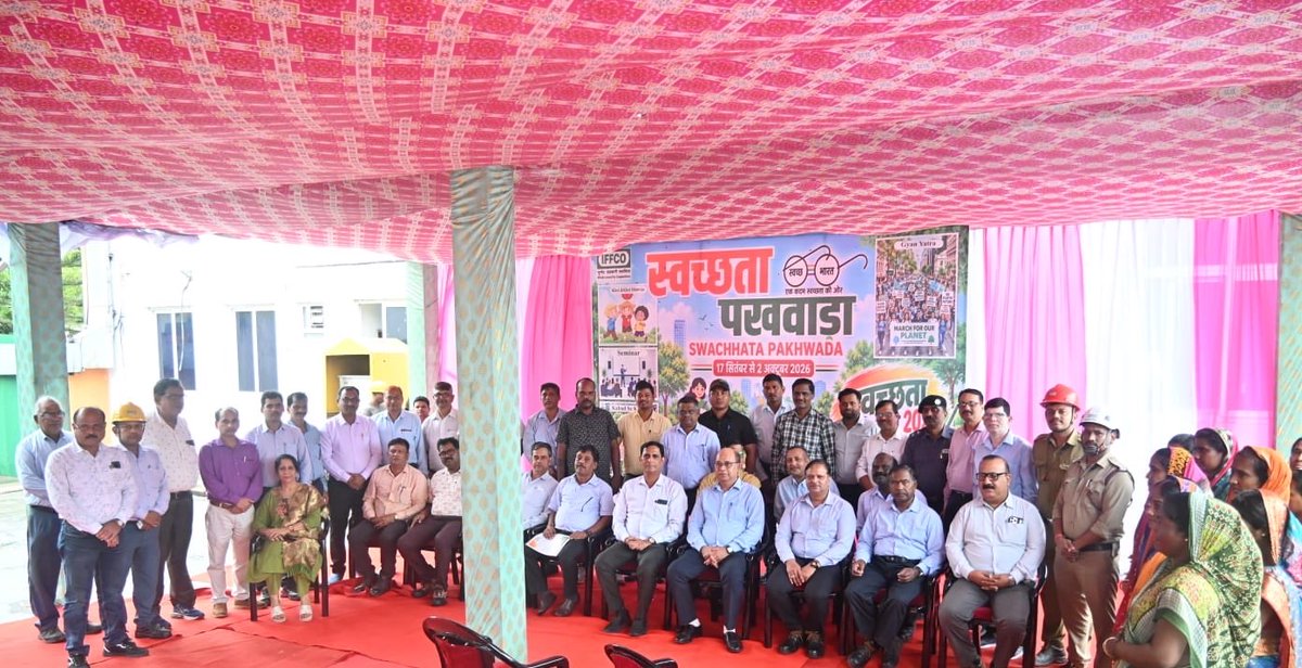 anirudhavik's tweet photo. Today at IFFCO Paradeep, we proudly took the Swachhta Pledge on the occasion of Swachhta Diwas 2026, reaffirming our commitment to cleanliness, sustainability, and community participation. Guided by this year's theme, “Swachhata Mein Sahbhag; Swachh Bharat, Viksit Bharat”, let us work together to build a cleaner, greener, and developed India. 🇮🇳♻️ #SwachhtaDiwas2026 #SwachhBharat #ViksitBharat #IFFCOParadeep