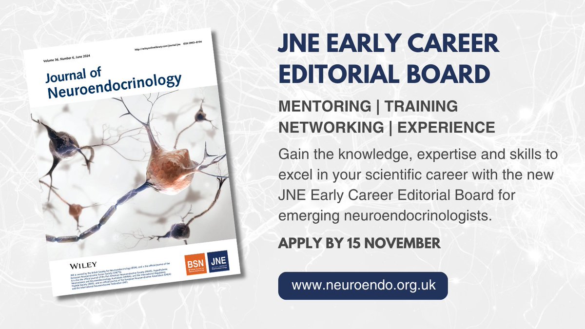 JNE_Editor's tweet photo. Applications now OPEN for the JNE Early Career Edtiorial Board!

Benefits include:
🖋️Mentoring
🖋️Experiencial learning
🖋️Career development workshops
🖋️Networking with peers
🖋️Provide feedback on articles

Apply by 15 November 2026: https://t.co/HXup96cXQL https://t.co/9fAqhYcISa