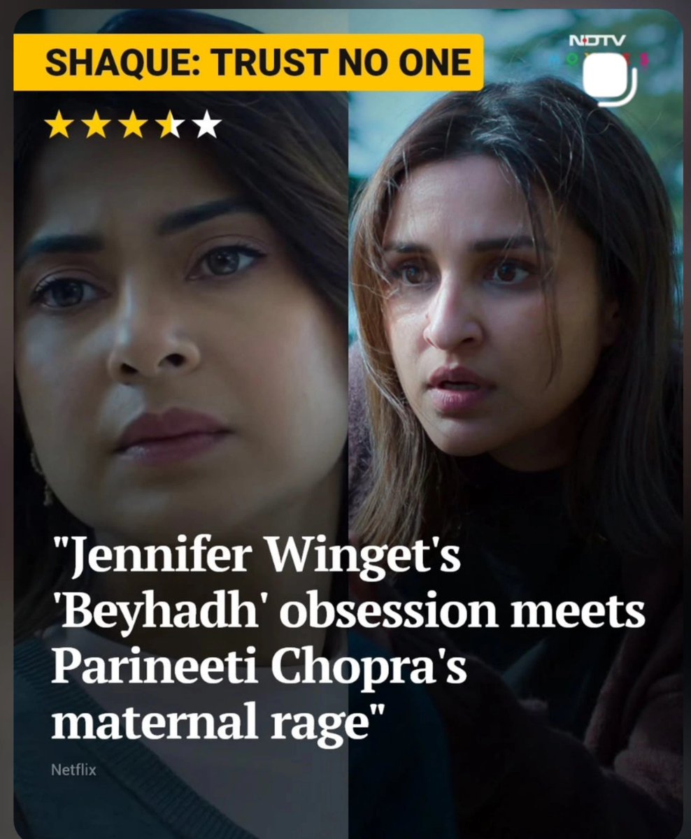 JenniferW11208's tweet photo. Finally jenniferwinget 
Start Watching 👀  ⭐️❤️👸
 @jenwinget @ParineetiChopra @NetflixIndia #SHAQUE TRUST NO ONE #JENNIFERWINGET ⭐️⭐️⭐️⭐️⭐️ https://t.co/2N6J3uyGCr