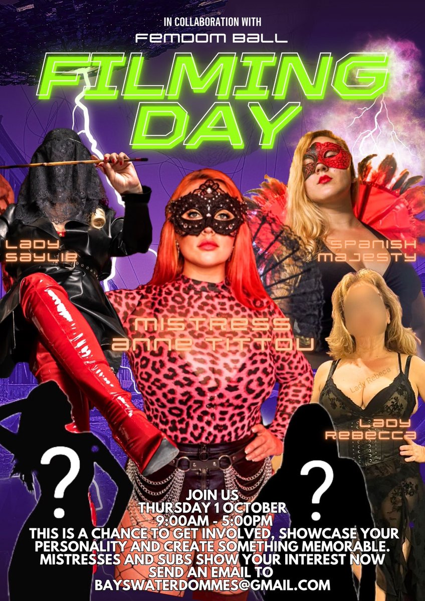 Madamecaramel's tweet photo. Filming Day at @BayswaterDS, in collaboration with @FemdomBall_, is detailed on the flyer. https://t.co/g8k0puk8TR