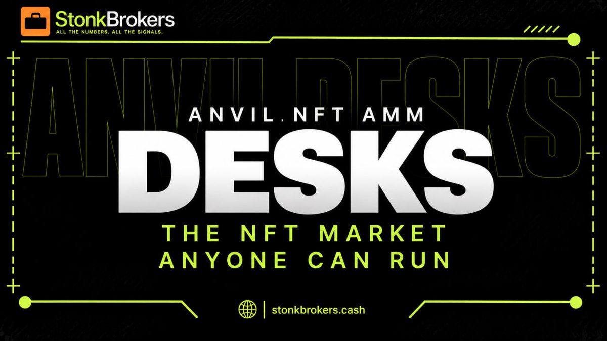stonkbrokershub's tweet photo. What are Anvil Desks?

Anvil Desks turn NFT trading into something anyone can provide a market for.

Open a desk for an ERC-721 collection, add NFTs, liquidity, or both, and define how your market should behave.

Let’s break it down. https://t.co/uD5D4L53Jy