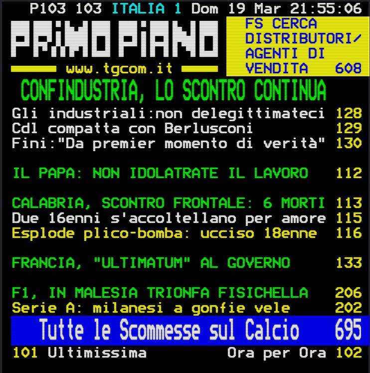 alessiouchihax's tweet photo. Volete consultare il MEDIAVIDEO della serata di domenica 19 marzo 2006?
Tutto in questo link: https://t.co/NN3TVA7rPe
#CosediTv https://t.co/tW3KYiV9lW
