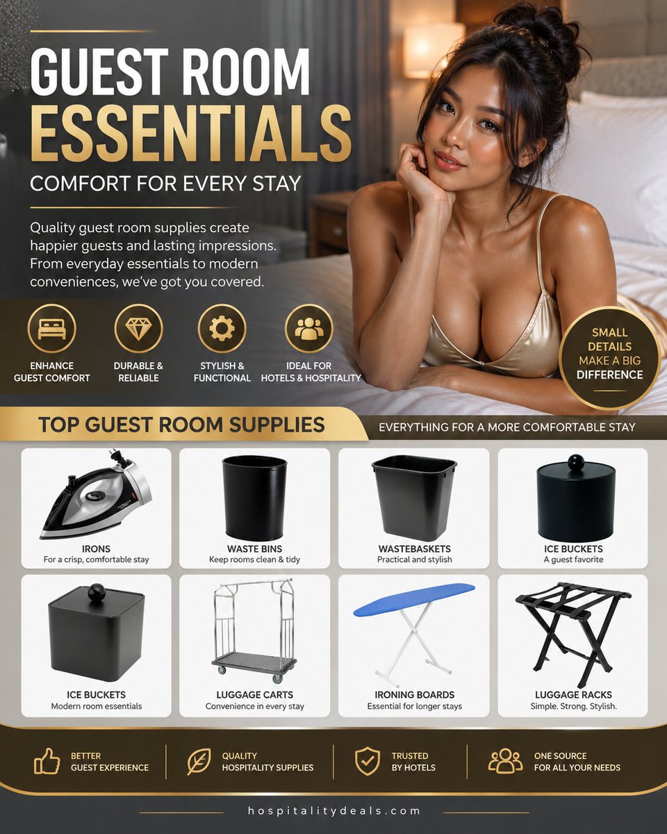hospitalitydeal's tweet photo. ✨🏨 Small details can make a big difference in every guest stay.

Explore more hospitality solutions at:
https://t.co/MThx9DGvZ4

#HospitalityDeals #BuildingCommunity #GuestRoomEssentials #HospitalitySupplies #GuestExperience https://t.co/oXiC7UdrQ4