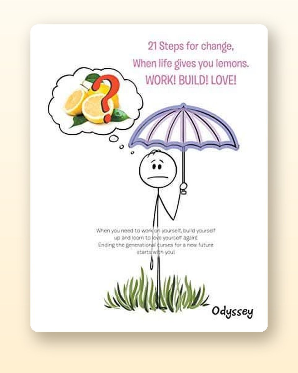 indigo_divine's tweet photo. 🍋 When life gives you lemons… WORK! BUILD! LOVE! My book 21 Steps for Change is out — my journey from trauma to healing, with a journal &amp; manual for yours. https://t.co/o8hchGCPv7 — Odyssey https://t.co/xdD5rJzuXh