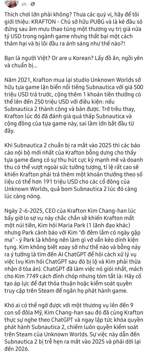 Dinu130618's tweet photo. Ladies and gentlemen, let me introduce KRAFTON—the owner of PUBG and the mastermind behind a scheme to manipulate a half-billion-dollar deal in the gaming industry, only to fail miserably and be dragged into the light. How did it happen?!

Are you Vietnamese? Or are you Korean? https://t.co/d4ShSDJHDN