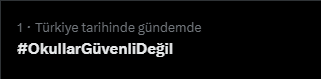 yangininkulleri's tweet photo. 10 dakikada gündeme girdik. İlk sıradan çıkmamak için bol rt ve alıntı atalım lütfen.
#OkullarGüvenliDeğil https://t.co/VlSflfzBM1